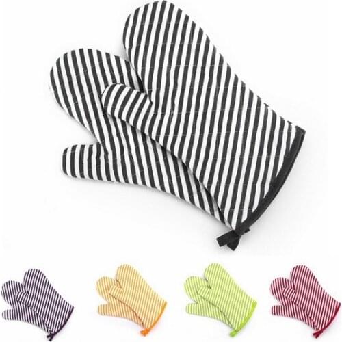 1PC kitchen cooking microwave oven mitt insulated ion-slip glove thick Glove Bakeware tools protect hands LB 214