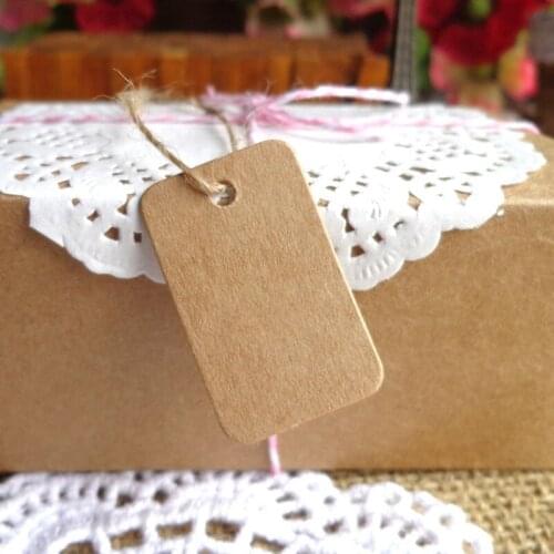 100pcs Rectangle Kids b12 Fashion Kids Card Price Label Hang For Student School Creative Kraft Paper Tag Bookmark