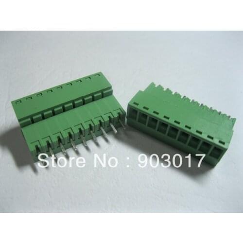 150 Pcs Per Lot Screw Terminal Block Connector 3.5mm 9 way/pin Green Pluggable Type HOT Sale High Quality