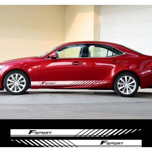 2PCS Car Side Stickers For Lexus IS250 IS300 IS350 ES350 ES300h GS300 GS350 GS430 LS430 RC350 CT200h Auto Tuning Accessories