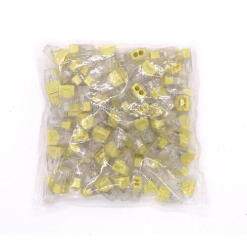 20PCS 773-102 PCT-102 Electrical crimp connectors 2 wire conductor Building wiring terminal block 400V 18-12AWG yellow