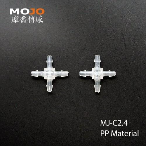 2020 Free shipping!(50pcs/Lots) MJ-C2.4 PP material Plastic hose joint multiple pass pipe connectors 2.4mm four way pipe fitting