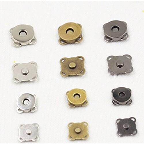 5sets/lot 14/18MM Magnetic Button Metal Magnet Buttons for Handbags,Purse,Metal Button Fastener for Wallet Bags Clothes Sewing