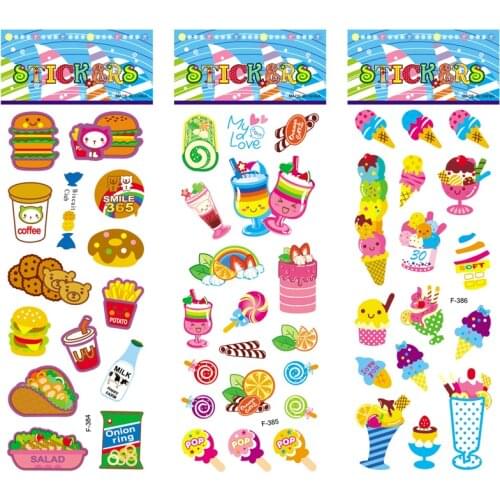 6 sheets/set Cute Kawaii food vegetables pattern Stickers Cartoon Sticker Scrapbooking For Kids DIY Photo Diary Decoration