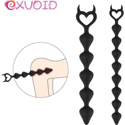EXVOID Long Anal Plug Sex Toys for Men Women Butt Plug for Beginner Prostate Massager Big Anal Beads Vagina Tight Exercise