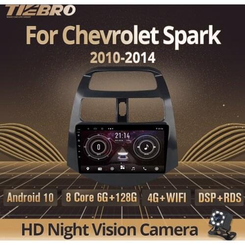 TIEBRO 2 Din Android 10.0 Car Radio For Chevrolet Spark 2010-2014 GPS Navigation Stereo Receiver DSP Auto Radio NO 2DIN DVD IGO