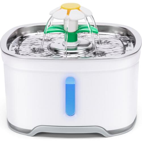 2.4L Automatic Pet Cat Water Fountain with LED Electric USB Dog Cat Pet Automatic Pet Drinking Fountain Dispenser