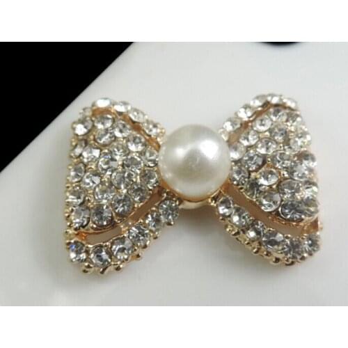 Free Shipping Wholesale 20pcs/lot 33X23mm Rhinestone Flatback Button For Hair Flower Wedding Invitation TCHL011