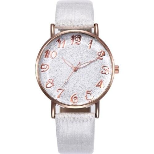 2020 New Hot sale Womens Fashion Wrist Watches Leather Band Arabic numerals Round Dial Quartz Reloj Mujer Female Clock XB40