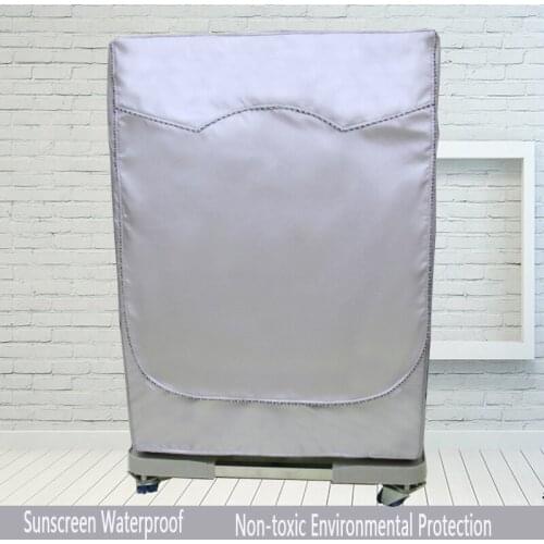 SRYSJS Washing Machine Cover Waterproof Case Home Sunscreen Laundry Dryer Polyester Silver Coating Automatic Roller Dustproof