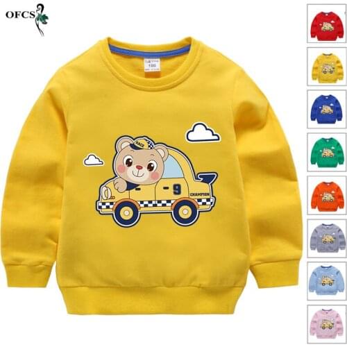 New Cute Toddler Girl Clothes Fashion Boys Sweatshirt Cartoon Animals Pattern Full O Neck Cotton Unisex Casual Outfits 2-12Years