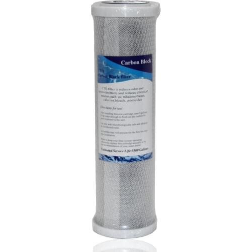 Water Filter Activated Carbon Cartridge Filter 10 Inch Cartridge Replacement Purifier CTO Block Carbon Filter Waterpurifie