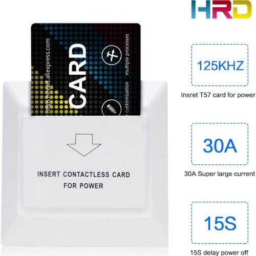 Hiread Wall Access Control Energy Saving With 125KHz ID Card Like TK4100/T5577/EM4305 for Hotel Room electronic induction switch