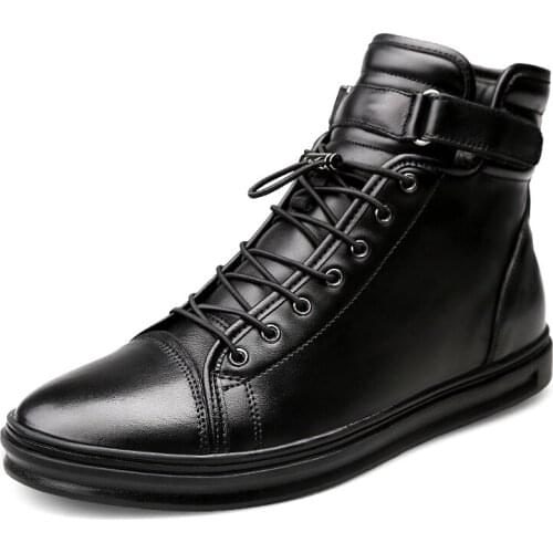 Genuine Leather Classic Mens Boots Handmade Men Ankle Boots Outdoor Waterproof Male Shoes Autumn Winter Man Moccasins