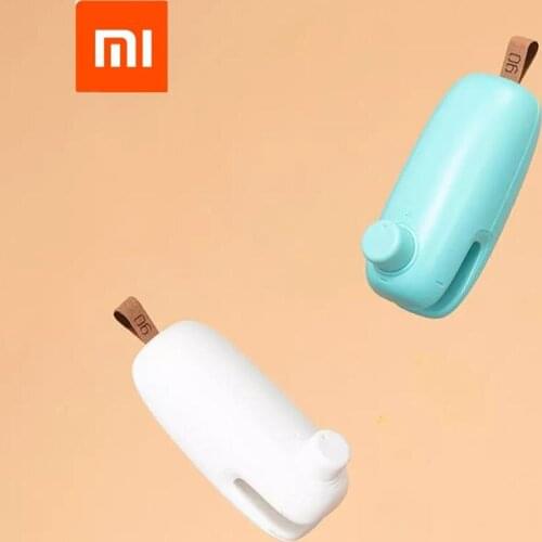 Xiaomi Mini Electric Food Sealing Clips Machine Slip Cover Capper Snack Packing Bag Heat Sealer Tool Kit