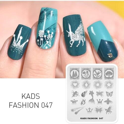 Missguoguo Nail Stamping Plates 16 Nail Art Designs Fashion Unicorn image 053 Template Manicure Stencil for Nails Stamper Mold