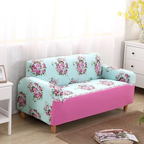 Washable Universal Printed Sofa Cover Flexible Stretch Big Elasticity Couch Cover Loveseat Sofa Funiture Cover Flower Machine