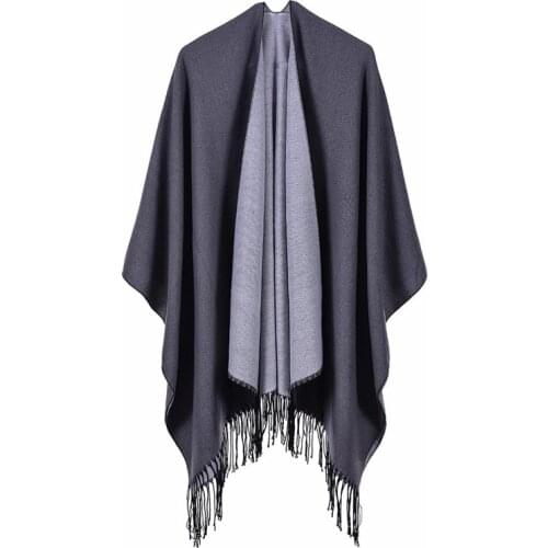 2021 New Women Winter Ponchos coat Warm Shawls Lady cashmere Scarves Luxury Oversized tassels Scarf Cape blanket Cardigans