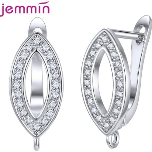 New Arrival Fashion Cubic Zircon Earrings Hook DIY Accessories For Jewelry Making 925 Sterling Sliver Jewelry Findings