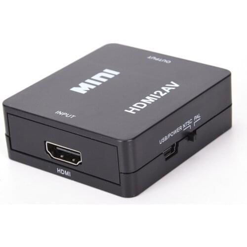 New HDMI-compatibale To RCA AV/CVBS Adapter HD 1080P Mini HDMI2AV Video Converter BOX For PC/PS3/VCR/DVD