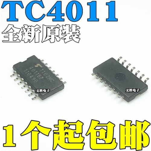 New and original TC4011BF 4011BF 4011B SOP14 5.2MM TC4011 Four road two input nand gate logic IC, integrated circuit IC chip, pa