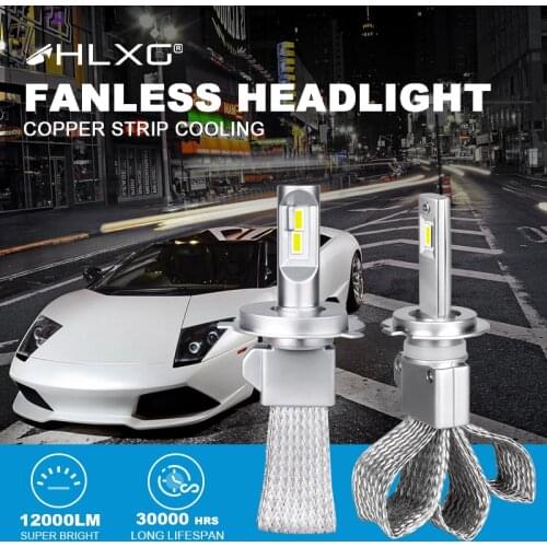 Front Fog Lamps H1 H11 Led H8 H4 H7 HB4 HB3 9005 9006 lamp motorcycle Headlight Bulbs Fanless Car 12000LM 6000K lampara led