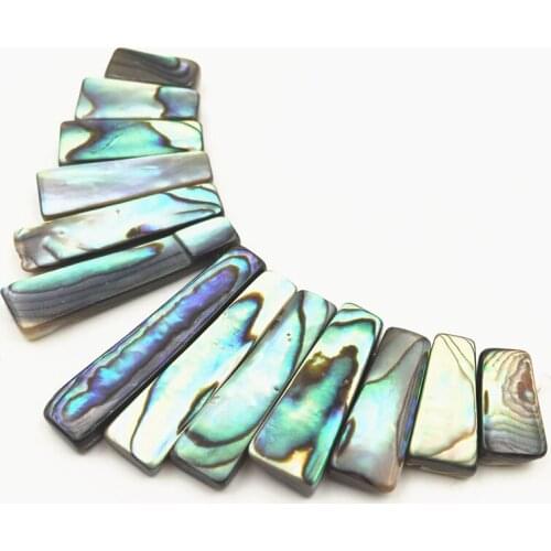 New Charms Multicolor 1 Set Pendant Stick Rectangle Paua Shell Natural Abalone Shells Pendants Jewelry Making Accessories A127