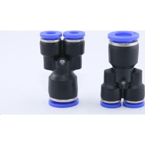 PW6-4, PW8-6, PW10-8, PW12-10, PW8-4, PW10-6, PW12-8, PW 14-12 Pneumatic Components 3-way quick connector