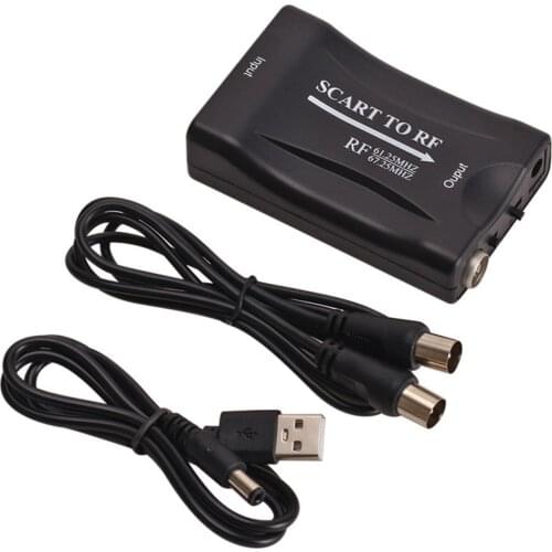 Rf 67.25mhz 61.25mhz Scart Box To Old Tv Scart To RF High Frequency Output Video Converter Signal Conversion