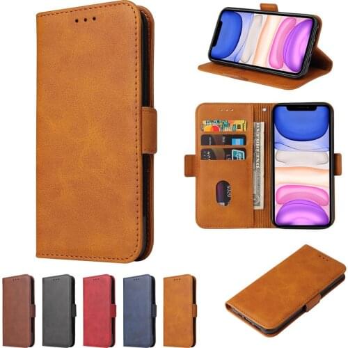 Luxury Leather Case On For Huawei Honor 8A 7A 9 Lite 10i 20 Lite Fashion Business Phone Cover Solid Color Flip Wallet Card Slot