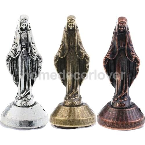 Madonna christ Statue Figurine for car home chapel Decor Bronze