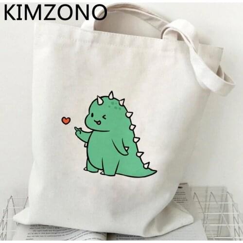 Dinosaur shopping bag bolso reusable bolsa grocery shopper jute bag bag bolsas reutilizables fabric foldable jute grab