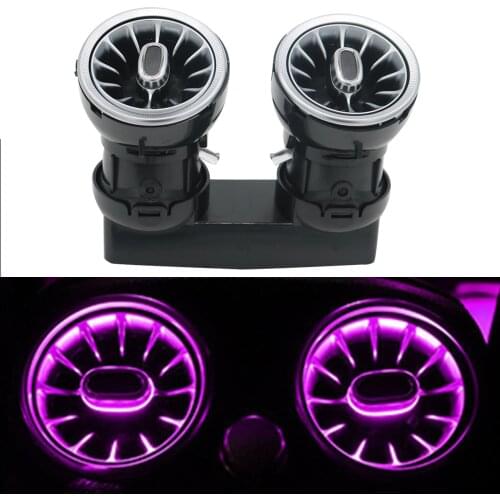 Rear Air Conditioning Vents 64color LED Turbine Ambient light For Mercedes Benz C /E/G/S/CLS/ GLC/ Class W464W222 W205 W213 X253