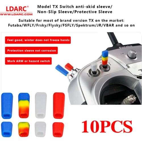 10PCS LDARC TX Switch Nati-Skid Sleeve/Non-Slip Sleeve Protective Sleeve for Flysky JR Radio Transmitter Spare Parts Accessories