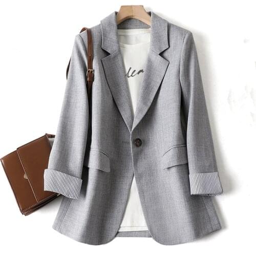 Casual Blazer Women 2020 Spring Autumn New Korean Fashion Long sleeve Short Suit Jacket Women Slim Blazers Ladies Tops G169