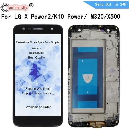 5.5" lcd For LG X Power2 K10 Power X500 M320G LCD Display Touch panel Screen snesor Digitizer Module with frame Assembly