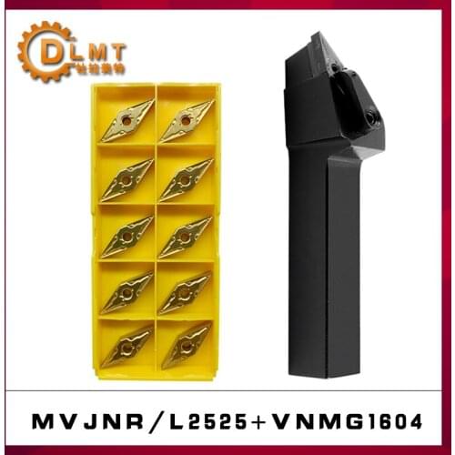 1PC MVJNR MVJNL External Turning Tool Holder MVJNR2525M16 MVJNL2525M16 +10PCS VNMG Turning Insert VNMG160404 VNMG160408