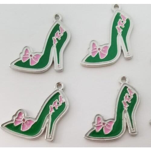 10pcs High-Heeled Shoes Charms DIY Bracelet & Necklace Women Jewelry Accessories