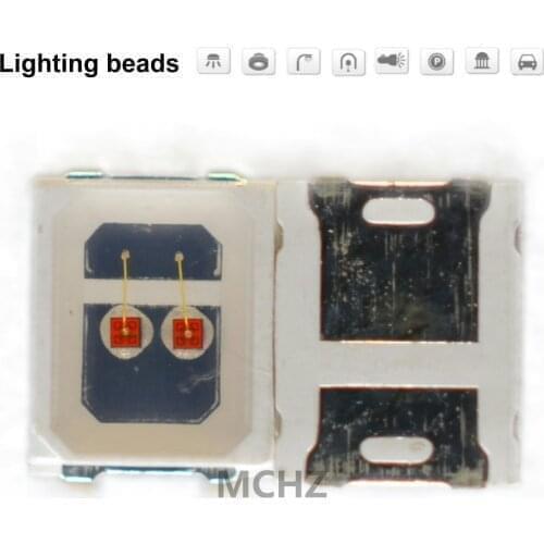 200pcs/lot SMD LED 2835 lamp beads highlight 0.8w 300 ma 2V-2.6V yellow Amber 588nm 590nm light-emitting diode