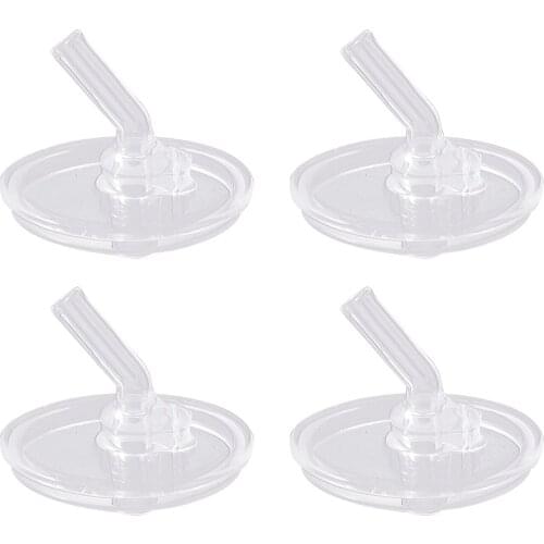 4/10Pcs Kids Food-Grade Straws Sets Transparent Vacuum Bottles Straws Replacements Non-Toxic Accessory Parts Infants Sippy Sets