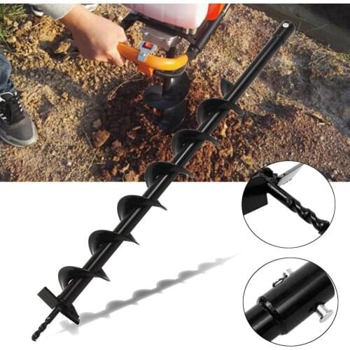 40mm * 800mm Earth Auger Drill Bit Double or Single Blade Fence Borer For Petrol Post Hole Digger Masonry Drilling Power Tools