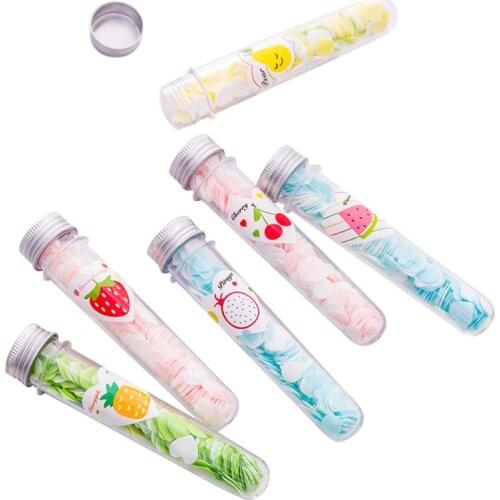 5 Bottles Mini Soap Paper Sheet Flower Shape Disposable Scented Slice for Travel
