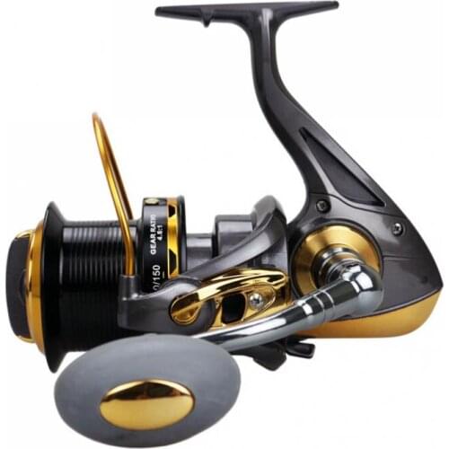 9000 Series12+1BB Fishing Reel Trolling Long Shot Casting Sea Spinning Wheel Max Drag 20KG/44LB with Full Metal CNC Rocker Arm