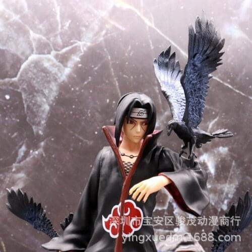 Anime Na Shippuden PVC 26CM Action Figure GK With Crow Collectible Model Toy Figurine Doll