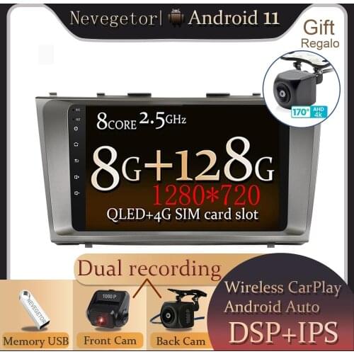 Android 11 AI Voice Control DSP 4G Car Radio Multimedia Navigation GPS For Toyota Camry 6 40 50 2006-2011 no 2 din dvd
