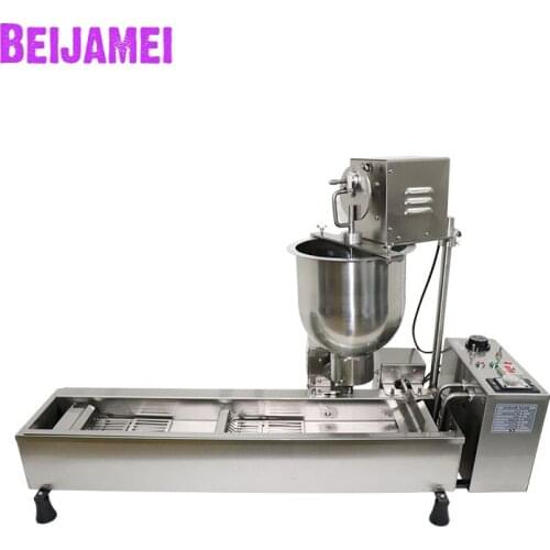 BEIJAMEI Automatic Donut Making Machines/Stainless Steel Dount Fryer Mini Doughnut Maker with 25mm 35mm 45mm Mould