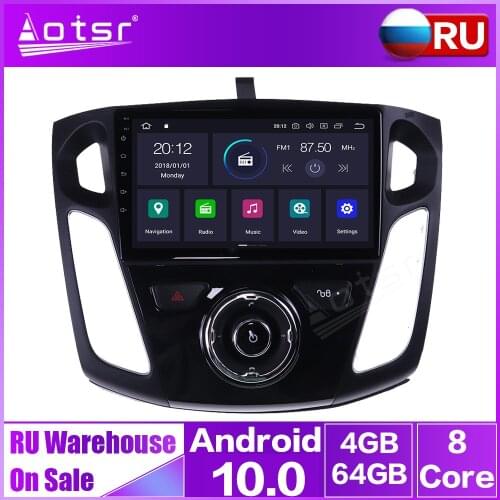 Carplay For Ford Focus mk3 2012 - 2017 Car Multimedia Player Android Radio Recorder 128GB GPS Navigation DVD Player Head Unit HD