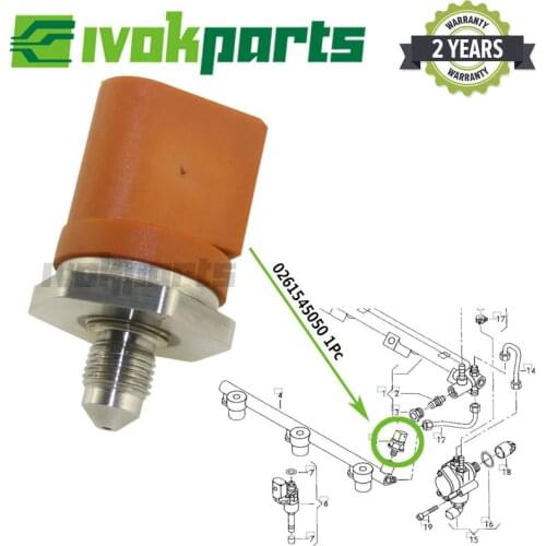 06J 906 051 B Fuel Rail High Pressure Sensor For Volkswagen PASSAT CC BEETLE CADDY SCIROCCO TOURAN 1.2 1.4 1.8 2.0 TSI TFSI FSI