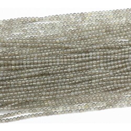 Elegant natural grey agat onyx stone carnelian 2mm 3mm round fashion diy jewelry accessories loose beads 15inch B419