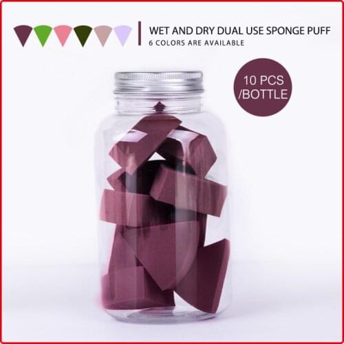 Ibcccndc can powder puff dry and wet dual purpose 10 fan powder puffs do not eat powder non latex make-up beauty egg Cosmetic